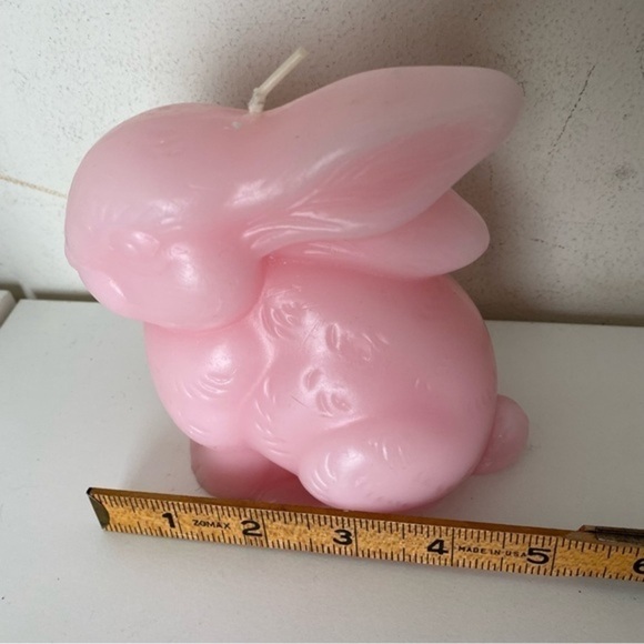 PIER 1 Pink Easter Bunny Rabbit Wax Candles Set of 2 - Picture 7 of 8